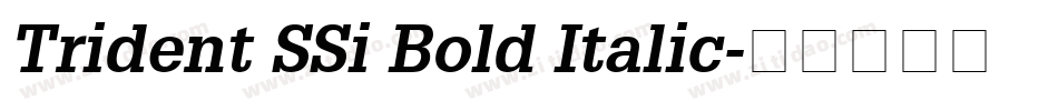 Trident SSi Bold Italic字体转换